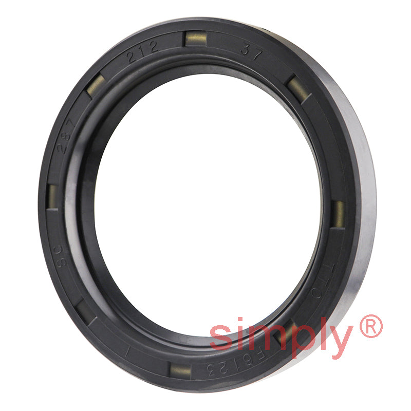 2.12x2.87x0.37 inch Nitrile Rubber Single Lip Rotary Shaft Oil Seal with Garter Spring R21 / SC