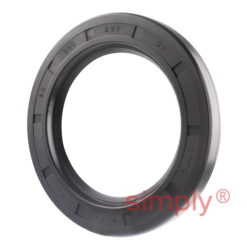 2.37x3.5x0.37 inch Nitrile Rubber Single Lip Rotary Shaft Oil Seal with Garter Spring R21 / SC Style