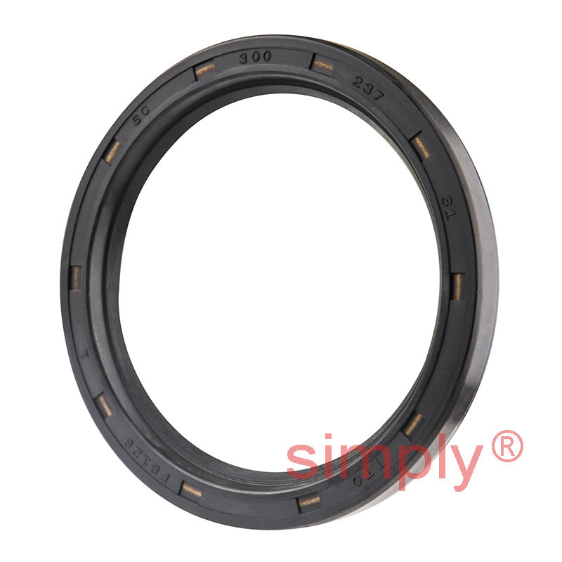 2.37x3x0.31 inch Nitrile Rubber Single Lip Rotary Shaft Oil Seal with Garter Spring R21 / SC