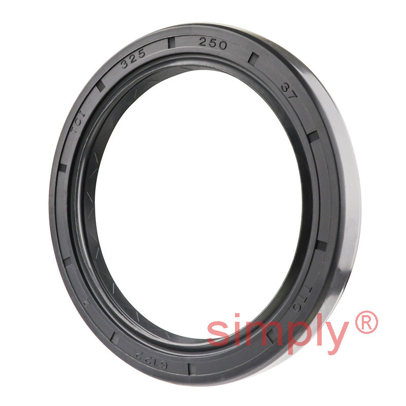 2.5x3.25x0.37 inch Nitrile Rubber Double Lip Rotary Shaft Oil Seal with Garter Spring R23 / TC Style