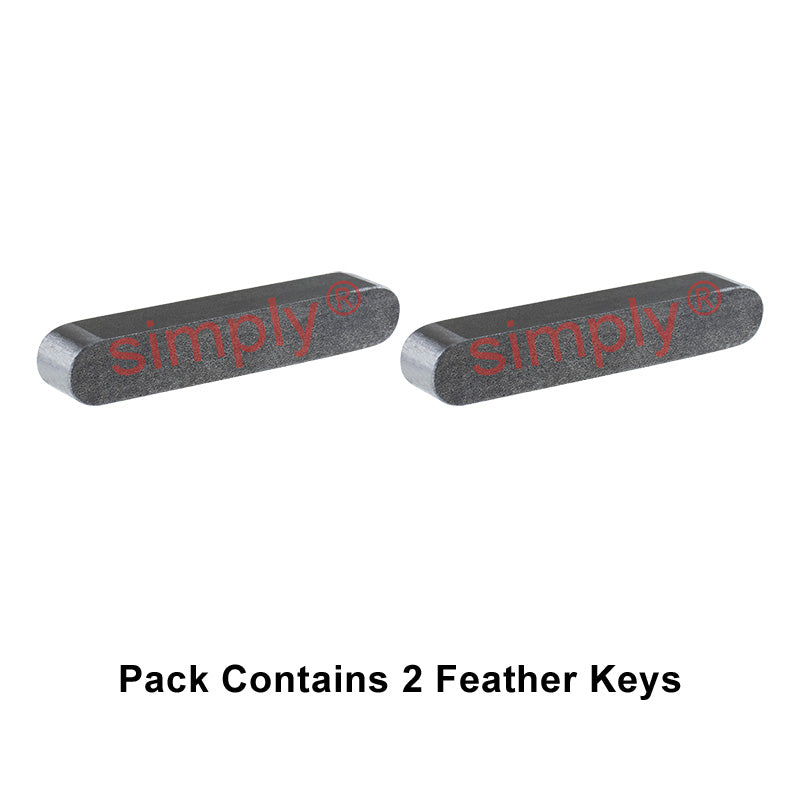 Metric Carbon Steel DIN6885 Feather Key with 2 Rounded Ends 5x5x18mm