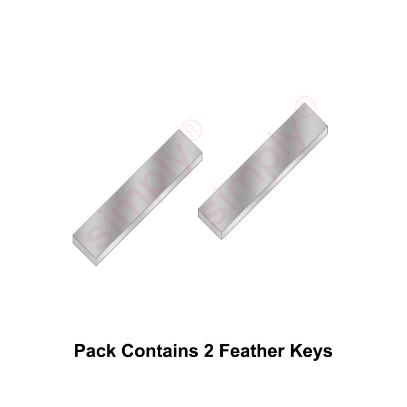 Imperial Carbon Steel DIN6885 Feather Key with 2 Square Ends 1/4x1/4x1 inch