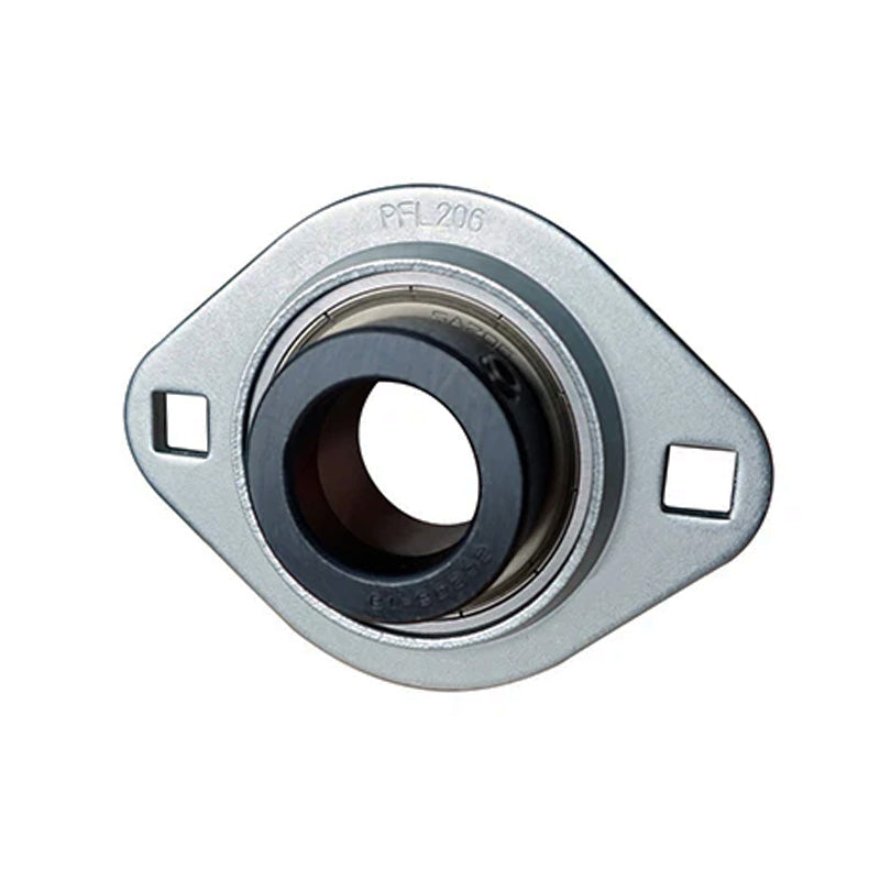 SAPFL208 Oval 2 Bolt Pressed Steel Bearing Housing with 40mm Collar Insert