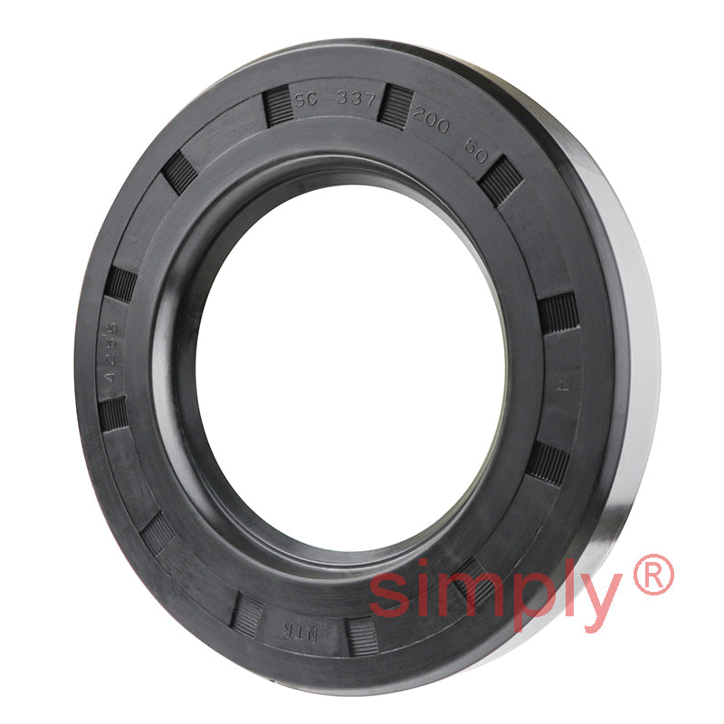 2x3.37x0.5 inch Nitrile Rubber Single Lip Rotary Shaft Oil Seal with Garter Spring R21 / SC Style
