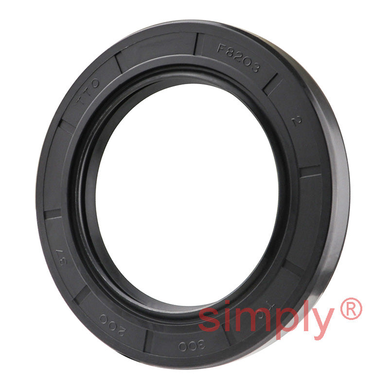 2x3x0.37 inch Nitrile Rubber Double Lip Rotary Shaft Oil Seal with Garter Spring R23 / TC Style
