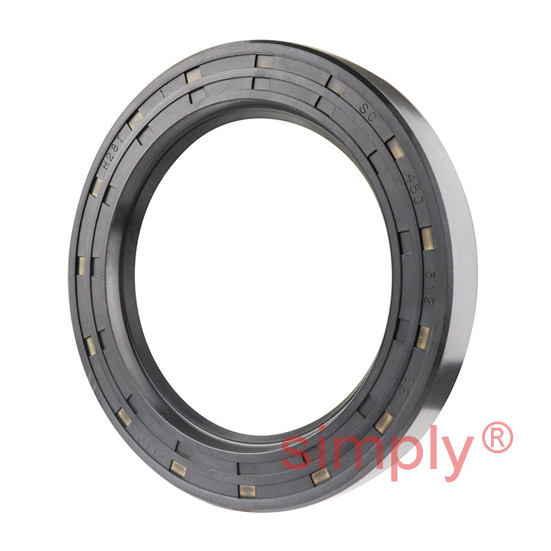 3.12x4.5x0.62 inch Nitrile Rubber Single Lip Rotary Shaft Oil Seal with Garter Spring R21 / SC Style