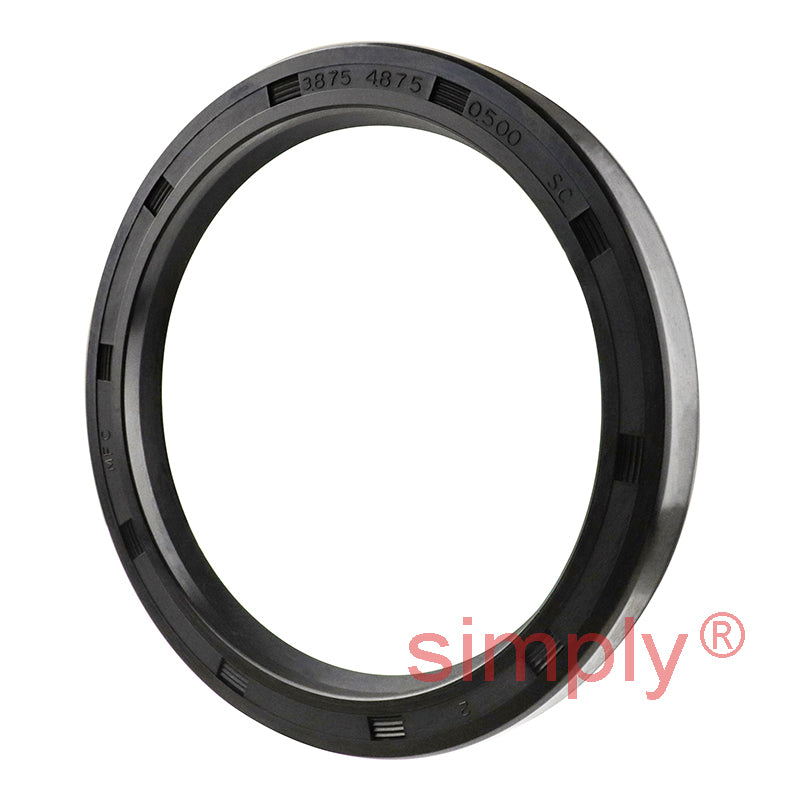 3.87x4.87x0.5 inch Nitrile Rubber Single Lip Rotary Shaft Oil Seal with Garter Spring R21 / SC