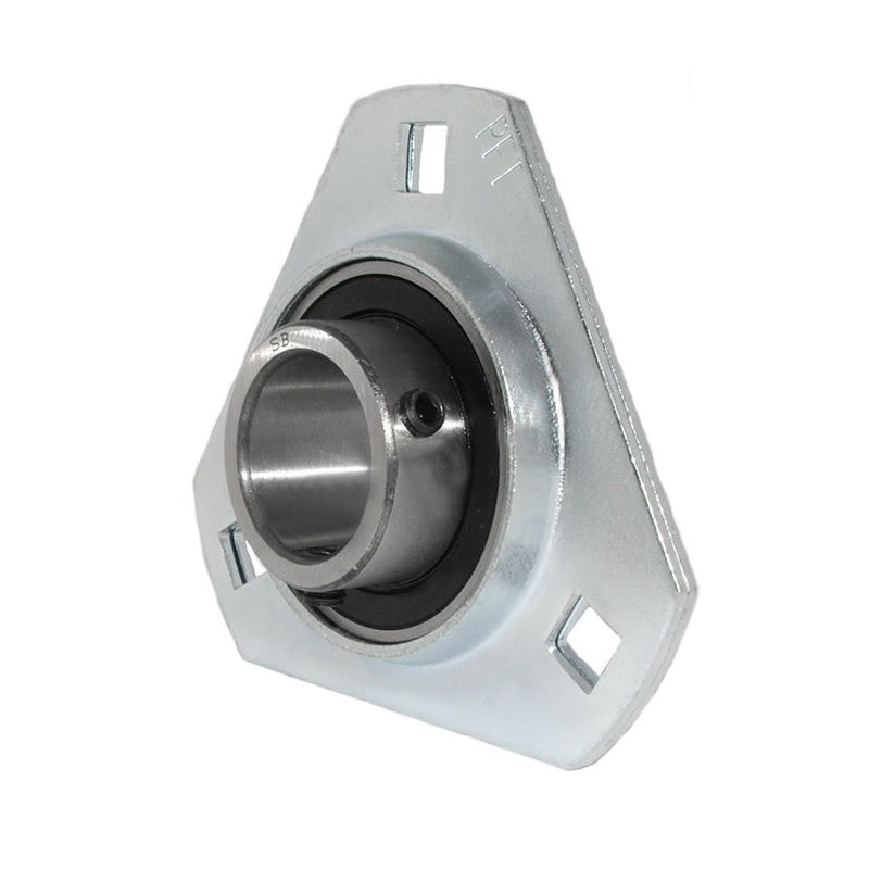 SBPFT206-19 Pressed Steel 3 Bolt Triangle Flange Housing with 1-3/16 inch insert