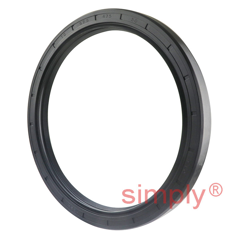4.75x5.75x0.5 inch Nitrile Rubber Double Lip Rotary Shaft Oil Seal with Garter Spring R23 / TC Style