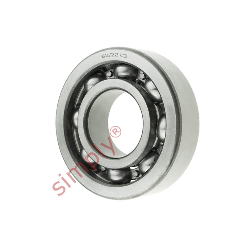 Major Branded 62/22C3 Open Deep Groove Ball Bearing 22x50x14mm