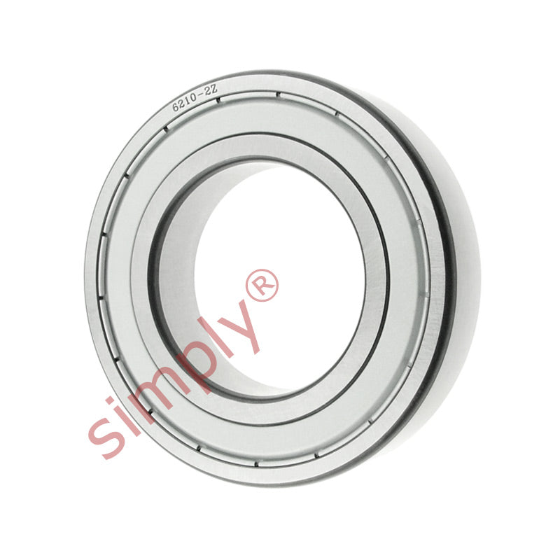 6210ZZ Budget Metal Shielded Deep Groove Ball Bearing 50x90x20mm