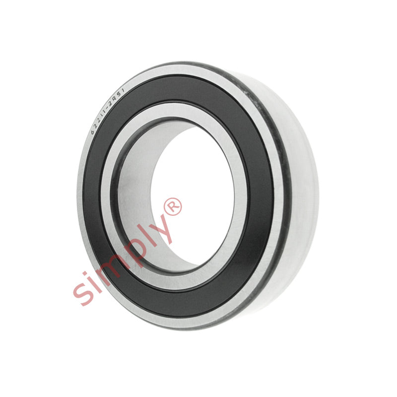 Major Branded 622112RSR Rubber Sealed Deep Groove Ball Bearing 55x100x25mm