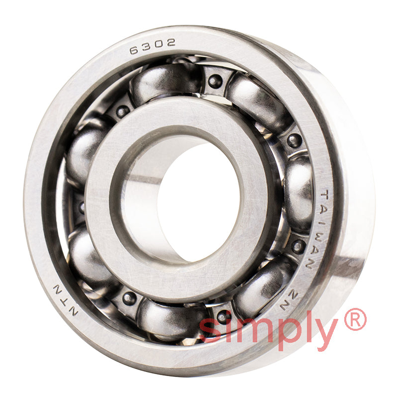 Major Branded 6302/C3 Open Deep Groove Ball Bearing 15x42x13mm