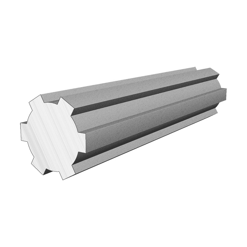 Branded SPSST28X23X6/1 Metric Stainless Steel Splined Shaft with 6 Splines 23x28x1000mm - Allow 2-3 Days