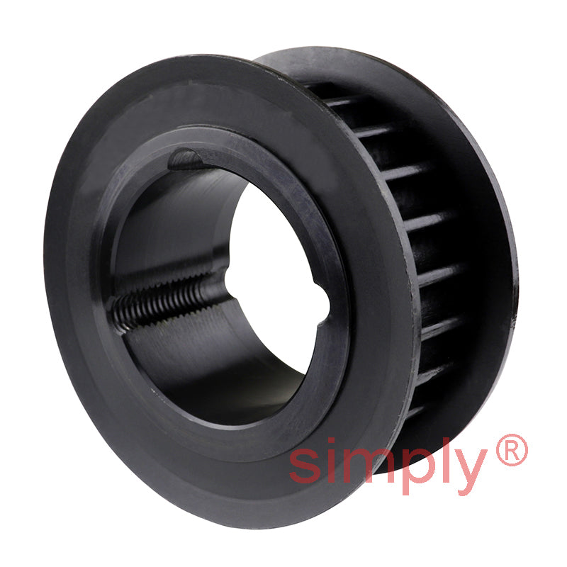 TL26-8M-20F - 8mm Pitch 26 Tooth Flanged HTD Type Steel Taper Bore Timing Pulley for 20mm Wide Belts
