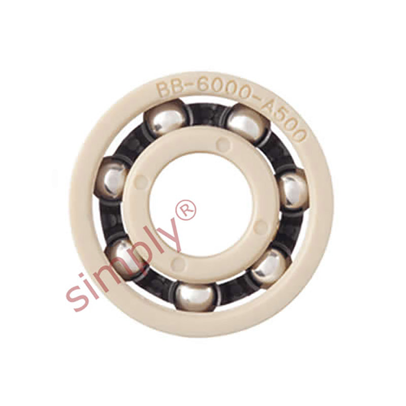 xiros xirodur BB608A50010ES Open Type Polymer Ball Bearing with PA Cage and Stainless Steel Balls 8x22x7mm - Allow 2-3 Days