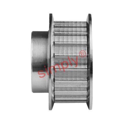 Aluminium Pilot Bore T5 Timing Pulley with Flanges 5mm Pitch 20 Tooth for 16mm Wide Belts