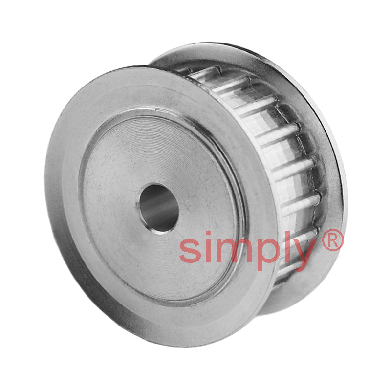 Aluminium Pilot Bore AT10 Timing Pulley with Flanges 10mm Pitch 32 Tooth for 32mm Wide Belts - Overall Width 47mm