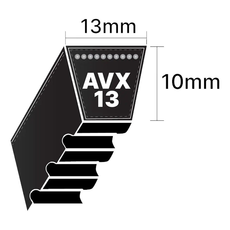 AVX13x1410 Pix AVX-Section Cogged V-Belt