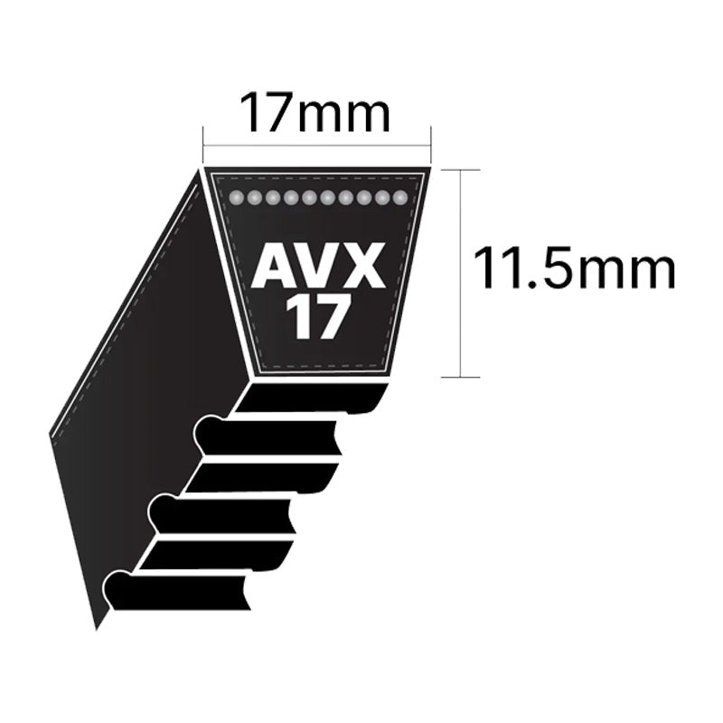 AVX17x1040 Pix AVX-Section Cogged V-Belt