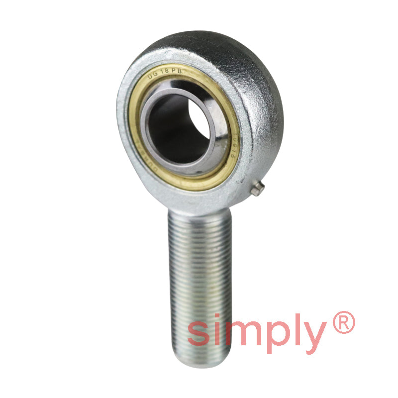 Durbal BEMN08-20-501 Maintenance Required Right Hand Metric Steel Male Rod End M8 Thread