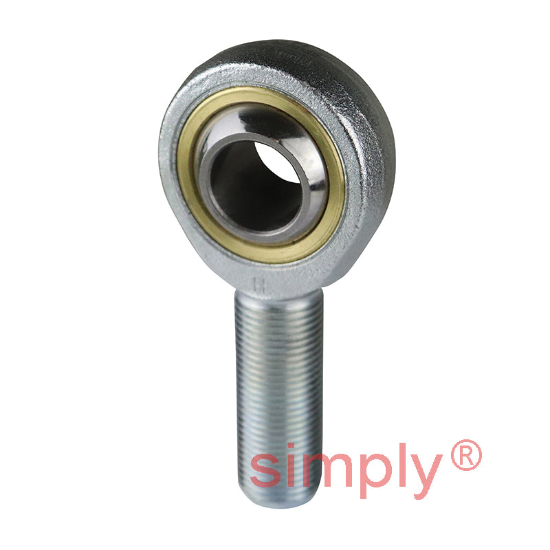 Durbal BEMN08-20-501 Maintenance Required Right Hand Metric Steel Male Rod End M8 Thread