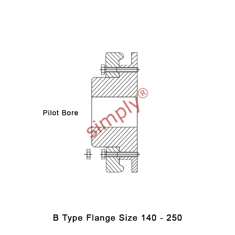 Major Brand F250B-MB Drive Coupling Pilot Bore Max Bore 190mm