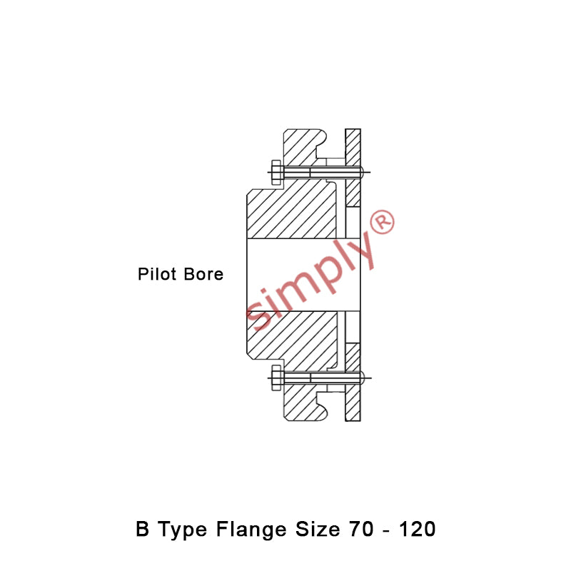 Major Branded F110B-MB Drive Coupling Pilot Bore Max Bore 90mm