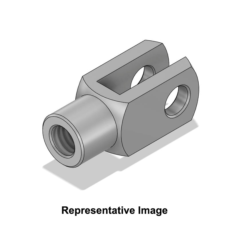 Chiavette GA12X24FG Right Hand Female Aluminium Clevis 12mm Bore 24mm Base / Bore Center M12x1.25 Thread - Allow 7-10 Days