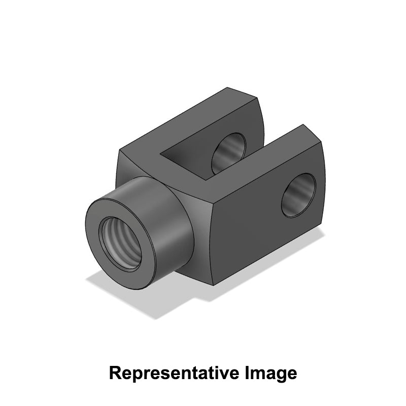 Chiavette G20x40LH CNOMO Left Hand Female Steel Clevis 20mm Bore 40mm Base / Bore Center M27x2 Thread - Allow 7-10 Days