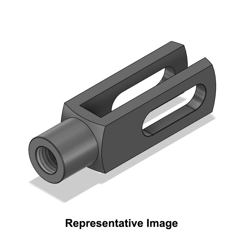 Chiavette GS8X32LH Left Hand Female Steel Clevis with Elongated Hole 8.1mm Bore 32mm Base / Bore Center M8x1.25 Thread - Allow 7-10 Days