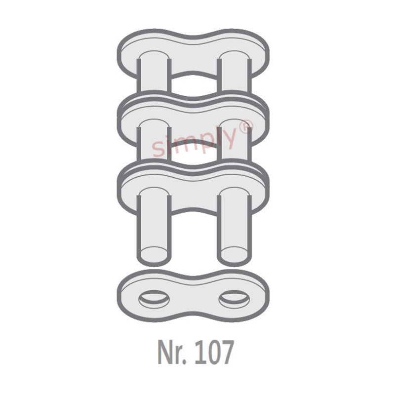 Renold Synergy 08B-3-NO107 BS Triplex Chain Outer Link To Be Riveted 1/2 inch Pitch