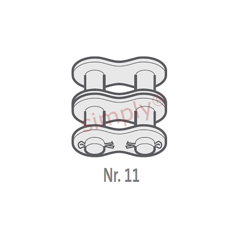 Renold Blue Box 120-2-NO11 ANSI / AS Duplex Chain Cottered Connecting Link 1-1/2 inch Pitch