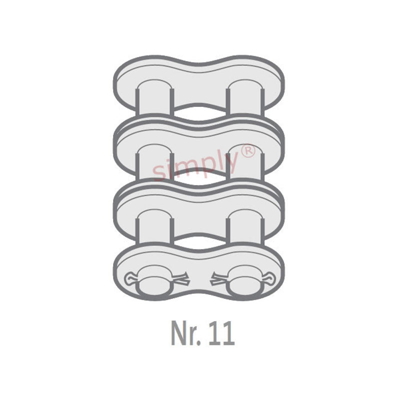 Renold Blue Box 35-3-NO11 ANSI / AS Triplex Chain Cottered Connecting Link 3/8 inch Pitch
