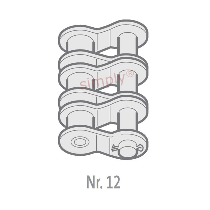 Renold Blue Box 20B-3-NO12 BS Triplex Chain Single Cranked Cottered Link 1-1/4 inch Pitch