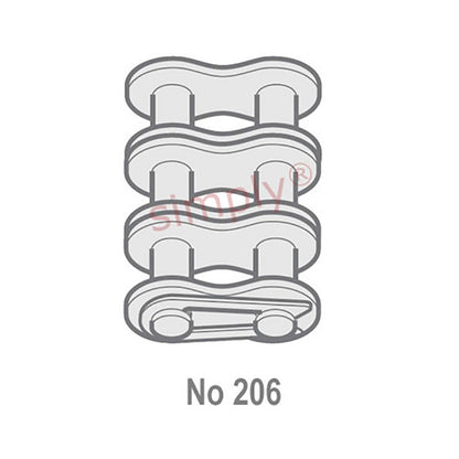 Sedis Alpha 12A-3-NO206 ANSI Triplex Connecting Link With Spring Clip 3/4 inch Pitch
