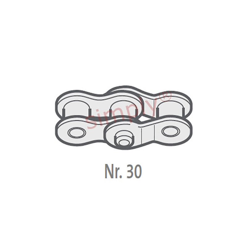 Renold SD 50-1-NO30 ANSI / AS Simplex Chain Double Cranked Link 5/8 inch Pitch