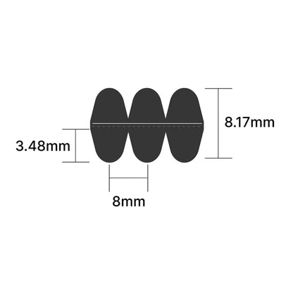 DD2000-8M-85 Continental Double-Sided Timing Belt 85mm Wide 8mm Pitch 250 Teeth