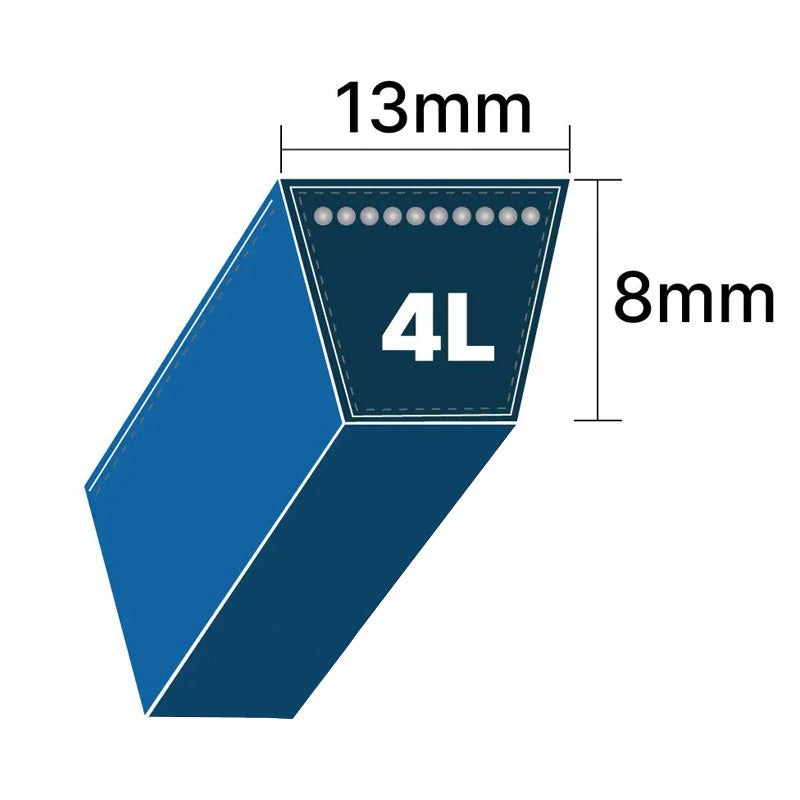 DRY-4L925K 4L Section 13x8mm Blue Cotton Dry Cover Kevlar Re-inforced Mower Wrapped V-Belt