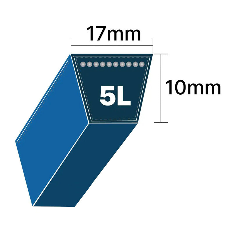 DRY-5L700K 5L Section 17x10mm Blue Cotton Dry Cover Kevlar Re-inforced Mower Wrapped V-Belt