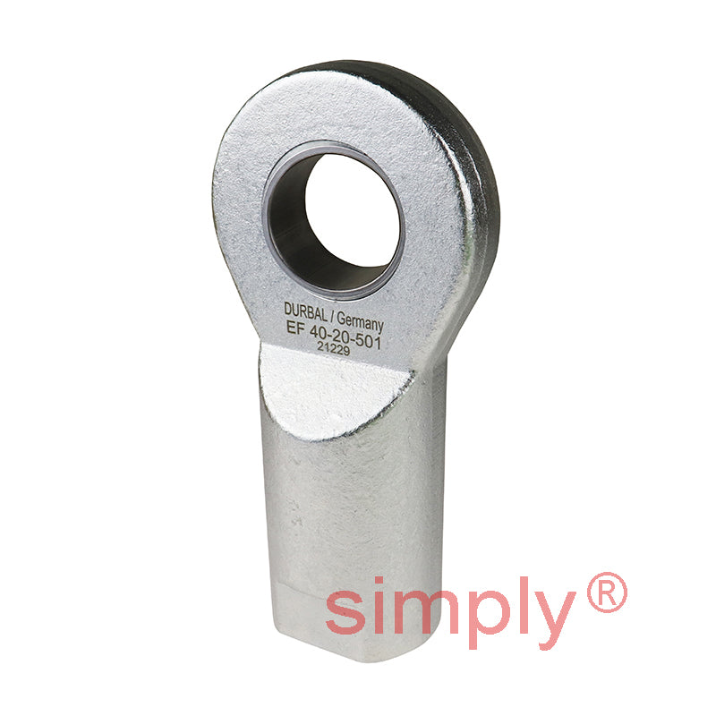 Durbal EF40-20-501 Maintenance Free Right Hand Metric Steel / PTFE Lined Female Rod End M42x3 Thread