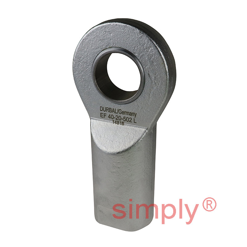 Durbal EF40-20-502 Maintenance Free Left Hand Metric Steel / PTFE Lined Female Rod End M42x3 Thread