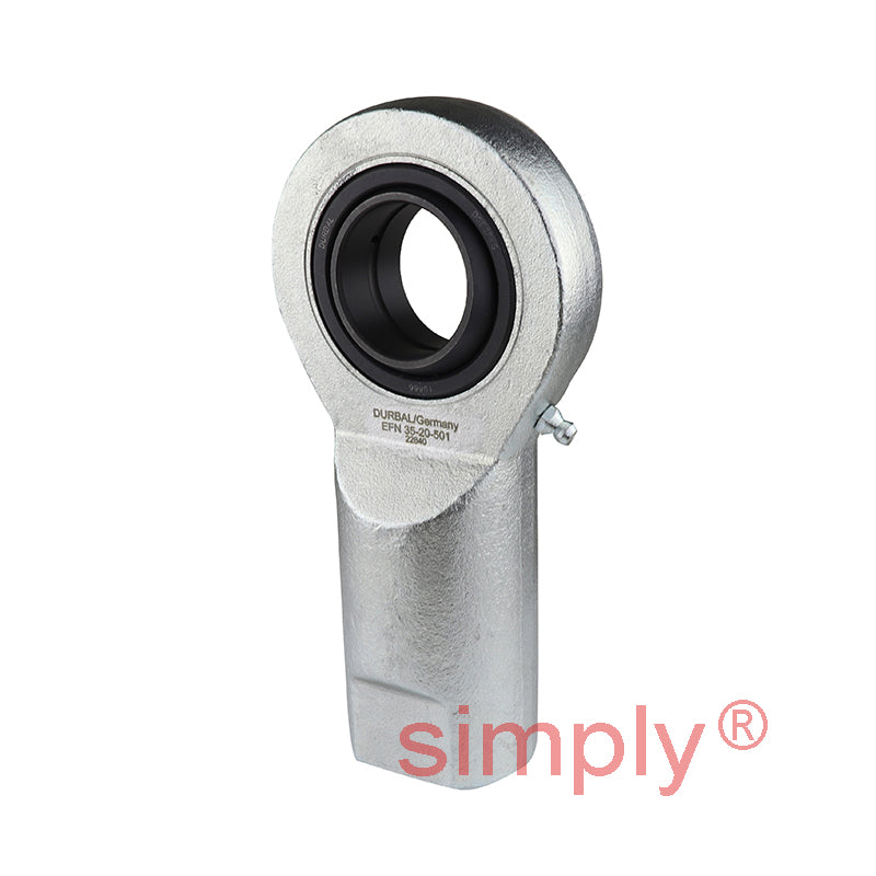 Durbal EFN35-20-501 Maintenance Required Right Hand Metric Steel Female Rod End M36x3 Thread