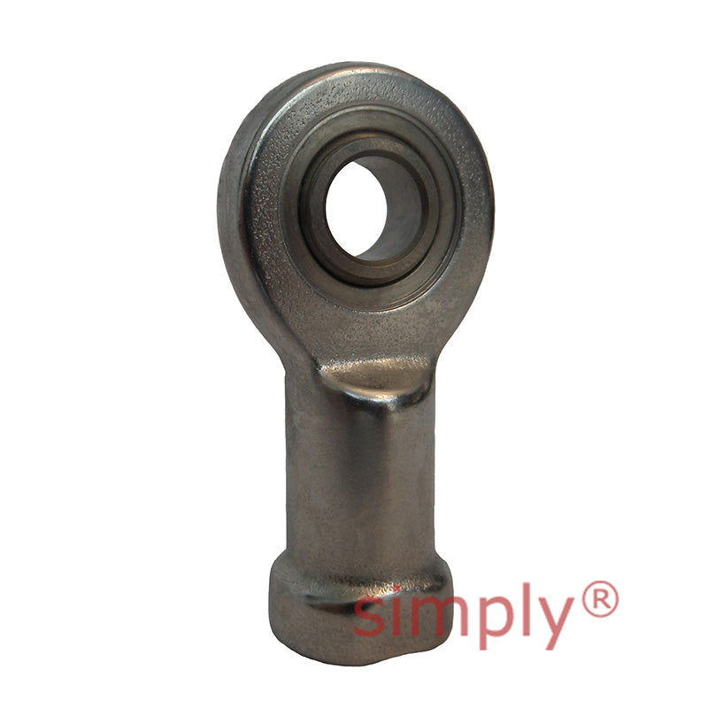 Fluro EIL16DNIRO Left Hand Stainless Steel / PTFE Lined Maintenance Free Female Plain Rod End M16 Thread