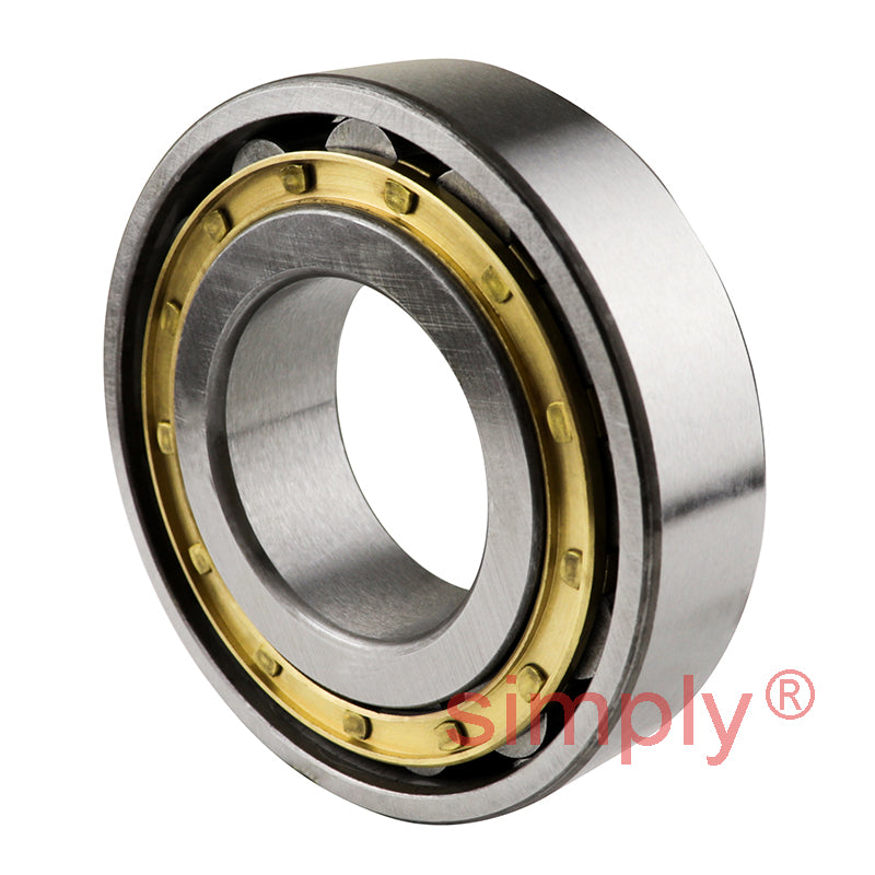 N206EM Single Row Cylindrical Roller Bearing Brass Cage Extra Load 30x62x16mm