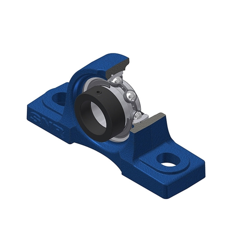 SNR ESP212 Metric Cast Iron Two Bolt Pillow / Plummer Block Housing with 60mm Eccentric Collar Insert - Allow 2-3 Days