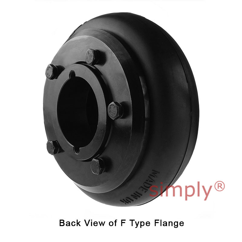 Major Branded F70F/F70F Inner Facing Taper Bores Type Tyre Drive Coupling Assembly with Natural Rubber Tyre