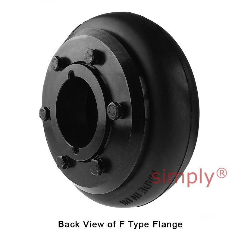 Major Branded F80F/F80F Inner Facing Taper Bores Type Tyre Drive Coupling Assembly with Fire Resistant Antistatic (F.R.A.S) Tyre