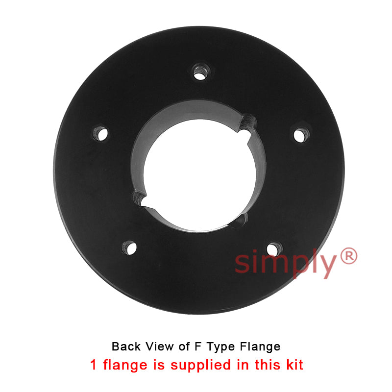 Major Branded F70F/F70B Inner Facing Taper Bore/Pilot Bored Tyre Drive Coupling Assembly with Fire Resistant Antistatic (F.R.A.S) Tyre