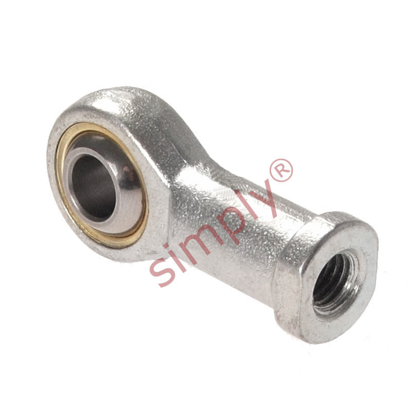 Dunlop FB-04 Right Hand Imperial Steel / Bronze Lined Maintenance Required Plain Female Rod End 1/4 UNF Thread